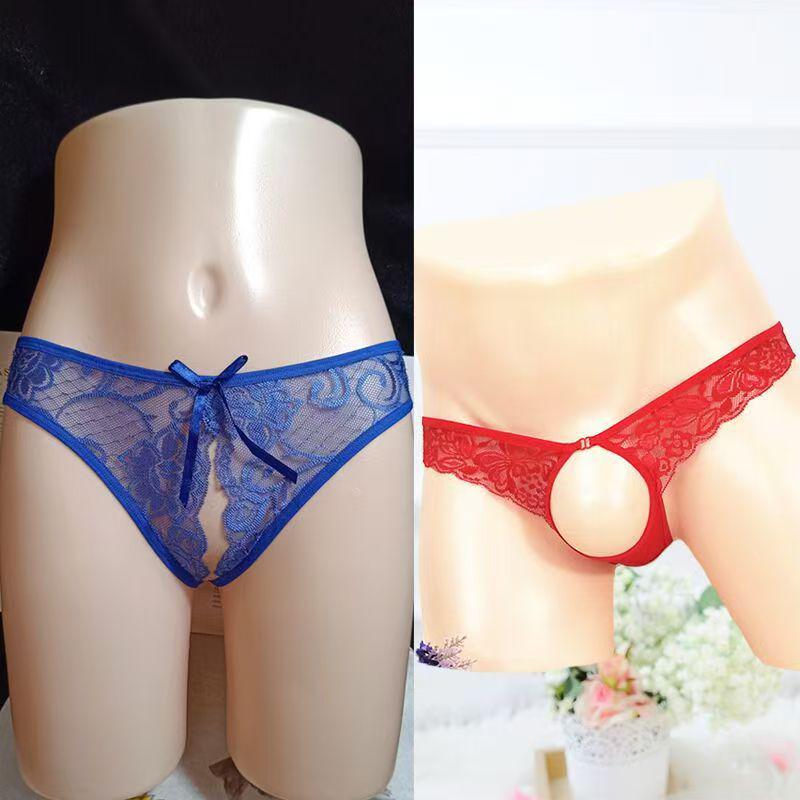 Flirty Couples Underwear - Matching Fun & Playful Designs with Open Crotch Feature.