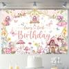 2D Plane 1-piece Magical Fairy Background Cloth for the 1st Birthday of the Fairy Suitable for Birthday Parties