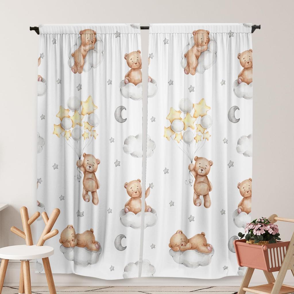 Princess Castle Window Curtains Kids Girls Magic Pink Fantasy World Fairytale Landscape Baby Living Room Bedroom Nursery Made Of Polyester Area Decor