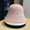 New Large-head Circumference Fisherman Hat for Women, Makes the Face Look Smaller, Plush and Thickened for Autumn and Winter, Warm and Windproof,