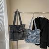 Denim Tasche Damen Pendler Große Kapazität Achseltasche Tragetasche Schultertasche