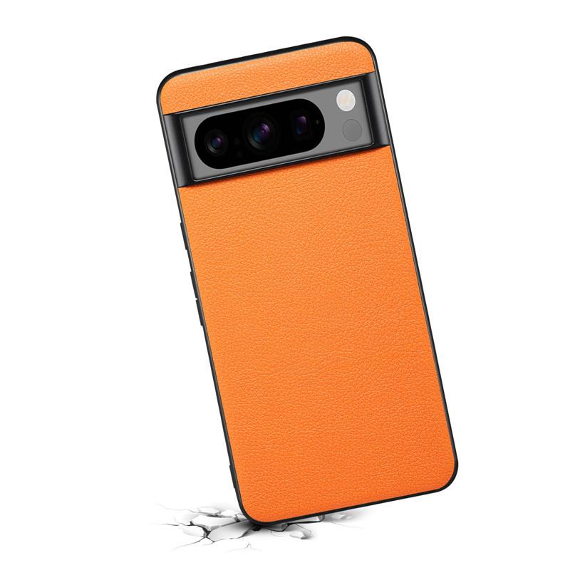 EUCAGR Luxus-Leder-Handyhülle Für Google Pixel 10 9 8 7 6 Pro Silikon Weiche Stoßfeste Rückseite Für Google Pixel 8A 7A 6A