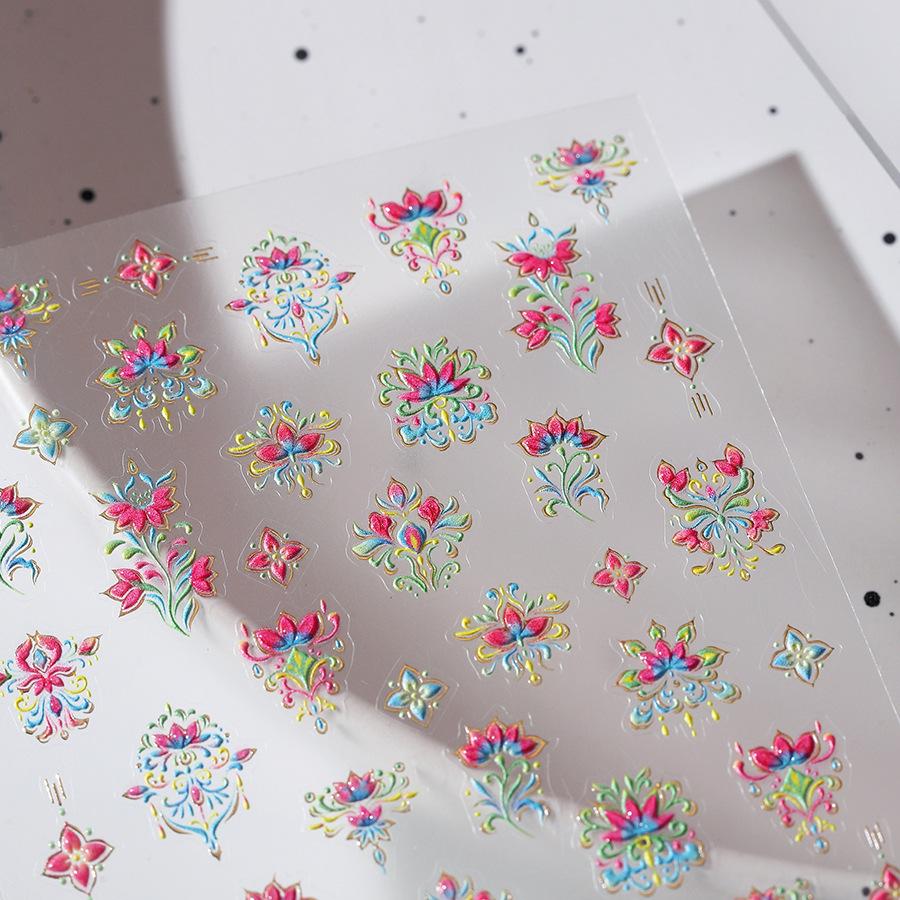 

Ancient Style Embossed Nail Art Stickers - Jelly Gel Series M754