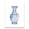 Blue and White Chinese Vase Watercolor Art Prints  Ginger Jar Oriental Porcelain Canvas HD Poster  Elegant Home Wall Decor Paint