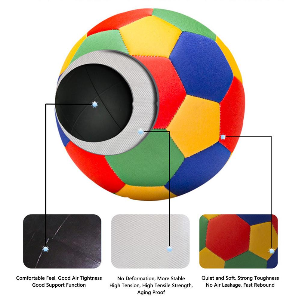 Pallone da Calcio da Allenamento Indoor per la Casa da 8 Pollici Taglia 4 Morbido Sicuro Silenzioso Calcio da Spiaggia Gomma Neoprene