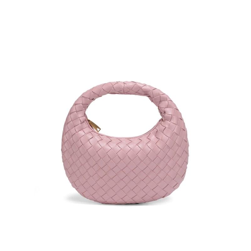 Geflochtene Damen Umhängetasche Mode Einfarbige Mini-Handtasche Hobo-Tasche Beutel Umhängetasche