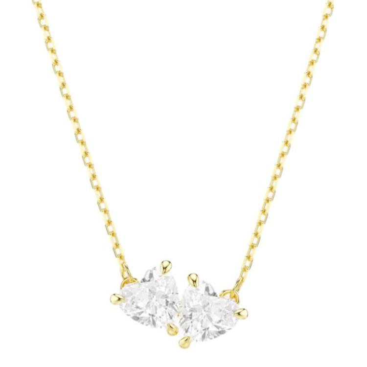 Swarovski Mesmera Attract Elegant Bow Luck Cubic Zirconia Necklace Unisex necklace White 5733475 Box (Random Color)
