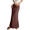 Women's Solid Color Simple Drawstring Elastic Waist Half Skirt