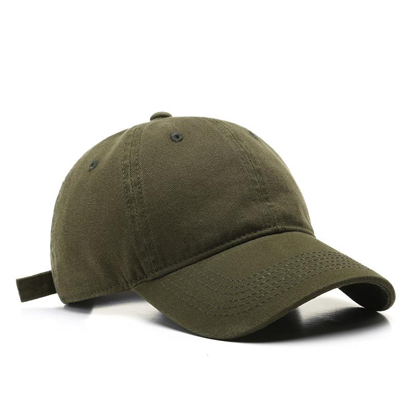 12 Color Korean Style Japanese Style Washed Curved Brim Cotton Peaked Cap For Men Solid Color Women's Sun Protection Sunshade Baseball Cap