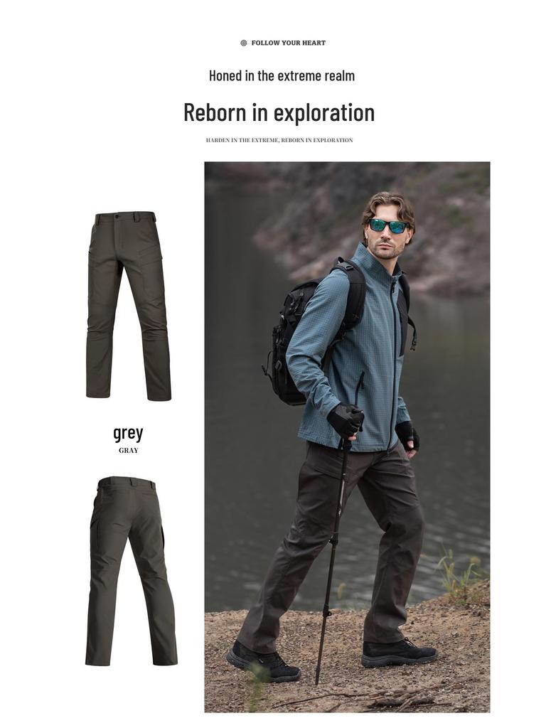 Free Soldier Men's Tactical Cargo Pants: Stretch, Plaid, Multi-Pocket, Wear-Resistant Outdoor Wear