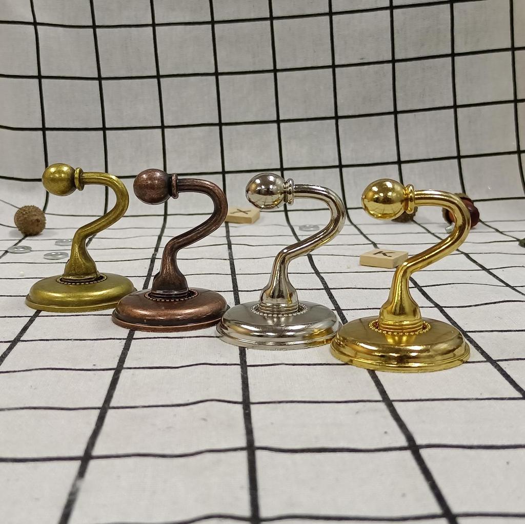Modern Zinc Alloy Curtain Wall Hook With Screws For Home Office Decor