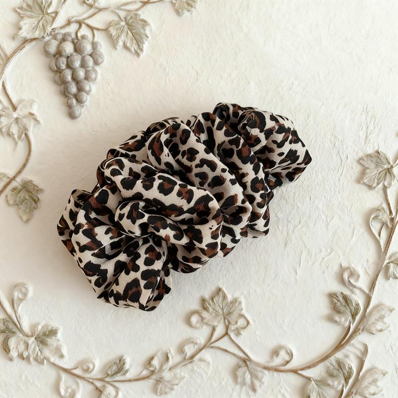 Korean Leopard Print Retro High-End Banana Clip for High Ponytail - Autumn 2025 Model