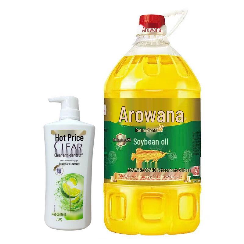 Clear Anti-Dandruff Scalp Care Shampoo 700g & Arowana Soybean Oil 5L Bundle