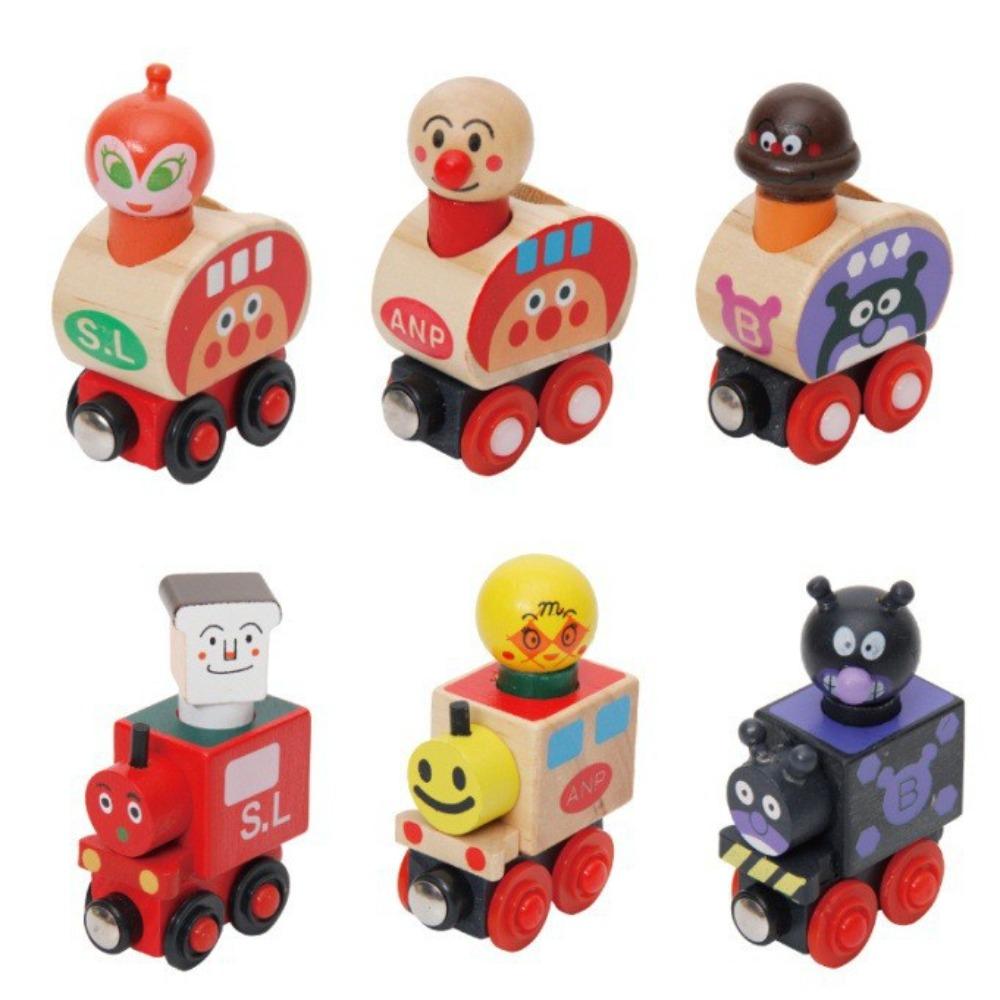 Baby Wooden Drag Digital Drag Small Train Building Block Shape Cognition Cartoon Animal Car Pairing Educational Toy
