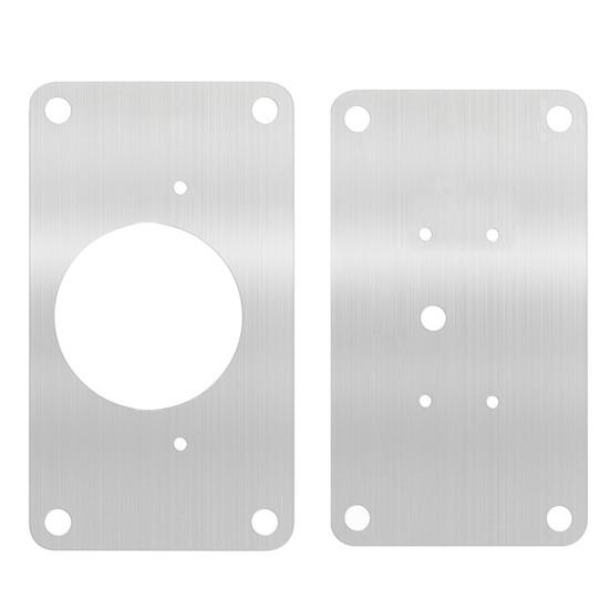 Piastra di riparazione cerniera Fissaggio sicuro antiruggine Staffa per piastra di fissaggio cerniera in acciaio inossidabile color argento con viti di montaggio per armadio da cucina