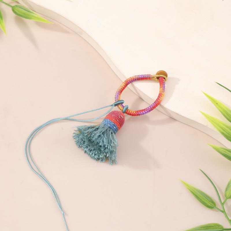 2Pcs Gradient Colorful Tassels DIY Pendant Crafts Clothing Decorative Curtain Bag Sewing Accessories Keychain Hanging Ornament