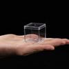 60pcs Transparent Acrylic Boxes with Lids Small Clear Containers 4.5x4.5x4.5cm Square Display Cases Storage Earring Jewelry Bead