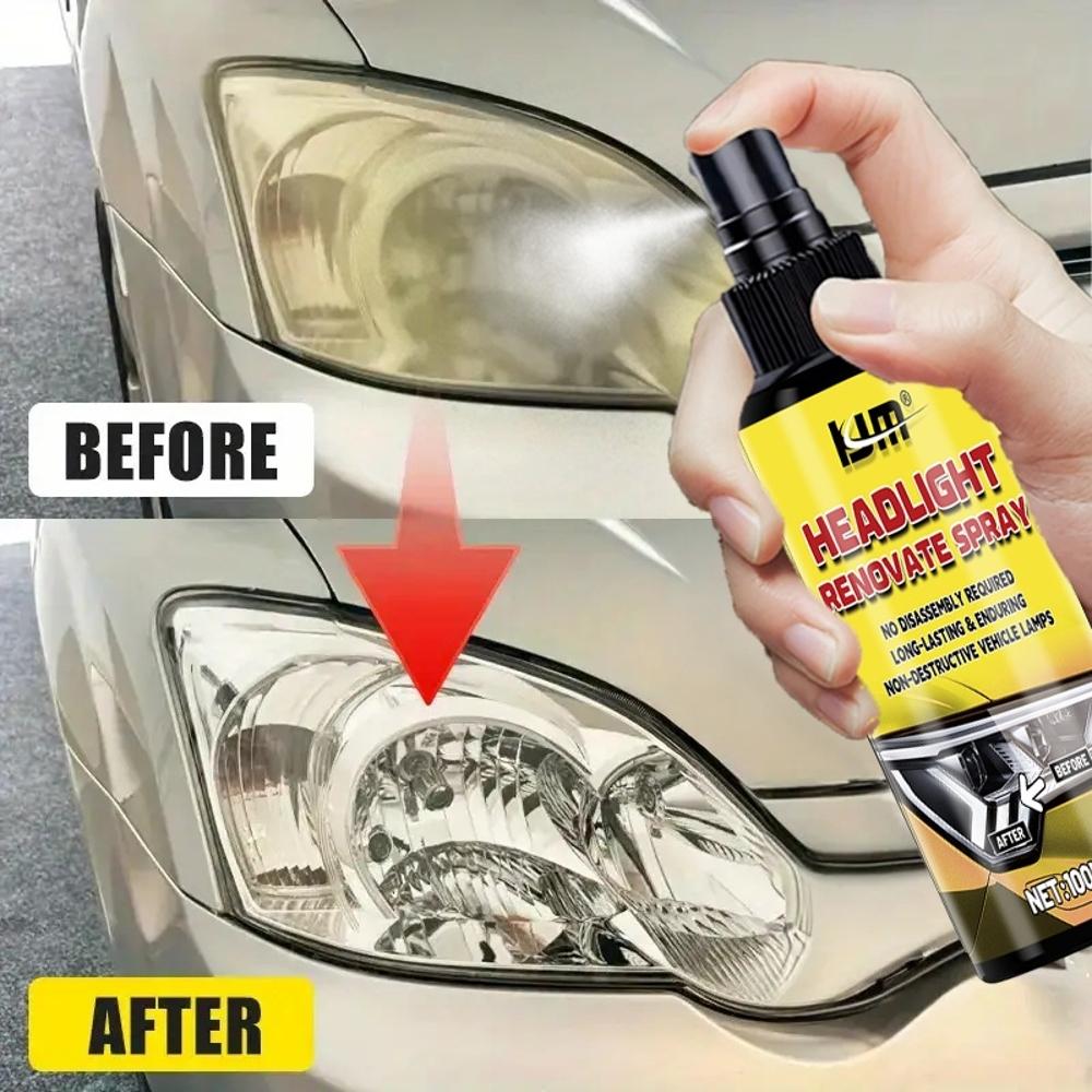 Professionelles Autoscheinwerfer-Restaurationsspray, ein einfach zu bedienendes Scheinwerfer-Wartungsset, das oxidierte, vergilbte und trübe