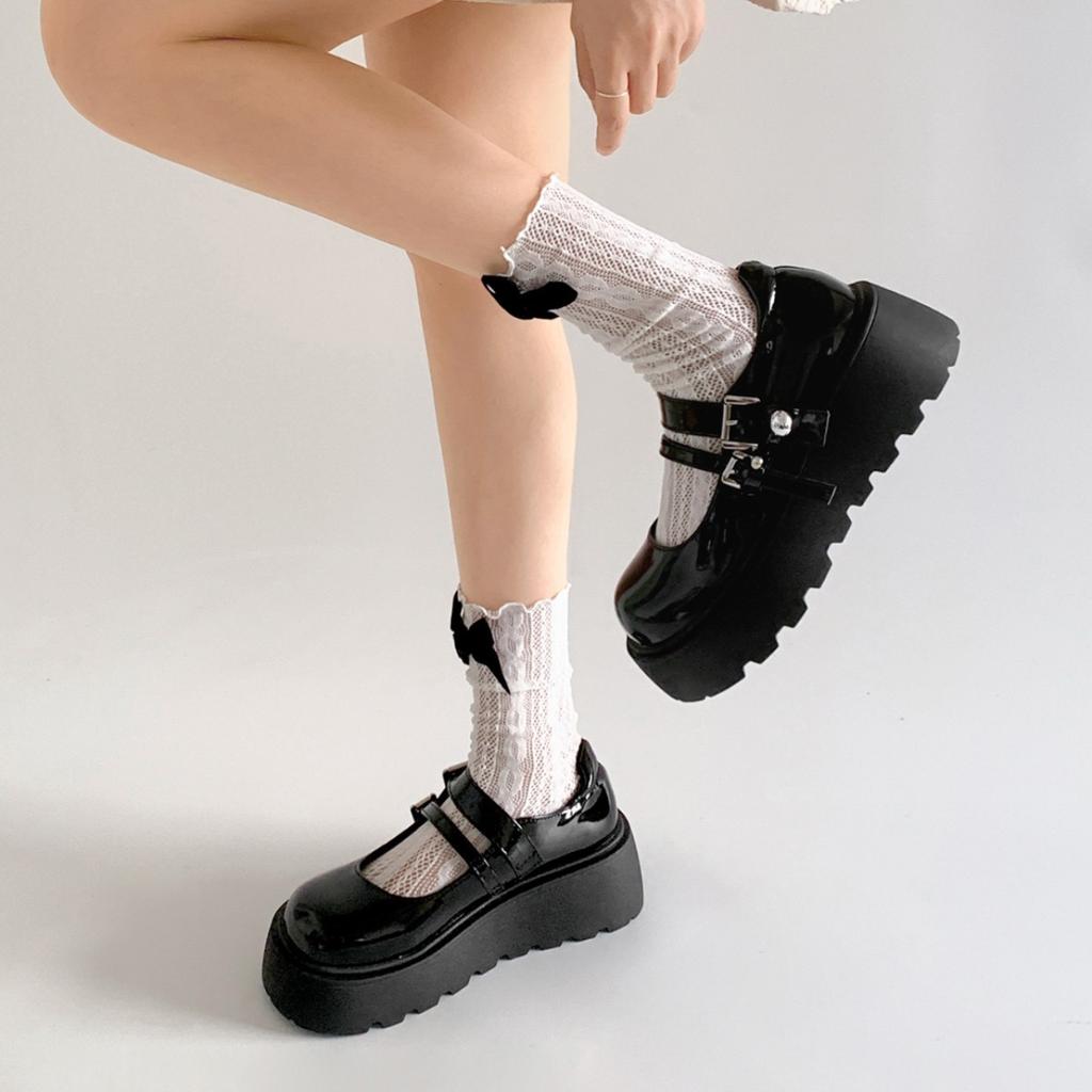 Queen Fan White French Platform Shoe Women's 2025 New Summer Skirt Versatile Mary Jane Shoes