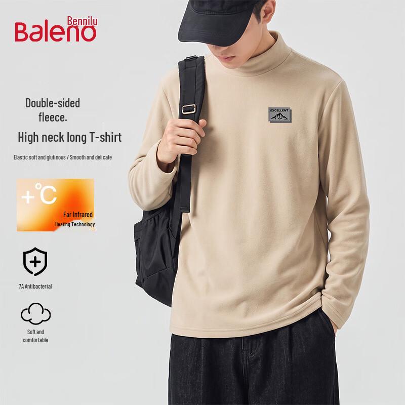 Baleno Men's Mock Neck Thermal Long Sleeve T-Shirt