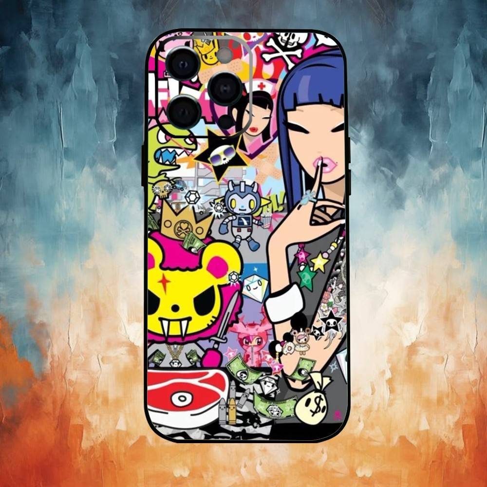 T-Tokidoki Comic Art Phone Case For iPhone 17,16,15,14,13,12,11 Plus,Pro,Max,XS Silicone Soft Cover
