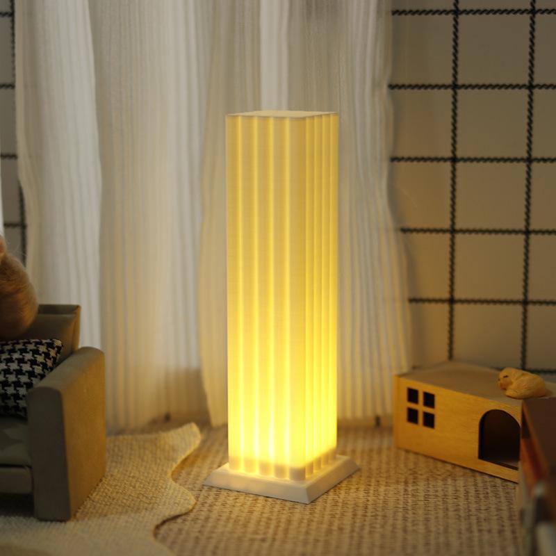 1/12 Dollhouse Simulation Led Floor Lamp Model Dollhouse Living Room Bedroom Decoration Dolls House Micro Scene Ornament