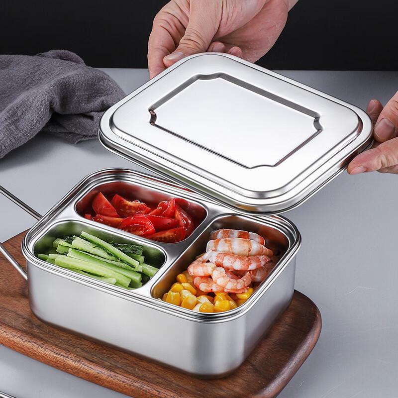 Love Journey 304 Stainless Steel Double-Layer Partitioned Lunch Box