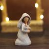 Christmas Nativity Figurines Holy Family Figure with Donkey Nativity Figure,Table Ornament Religious Christmas Decors