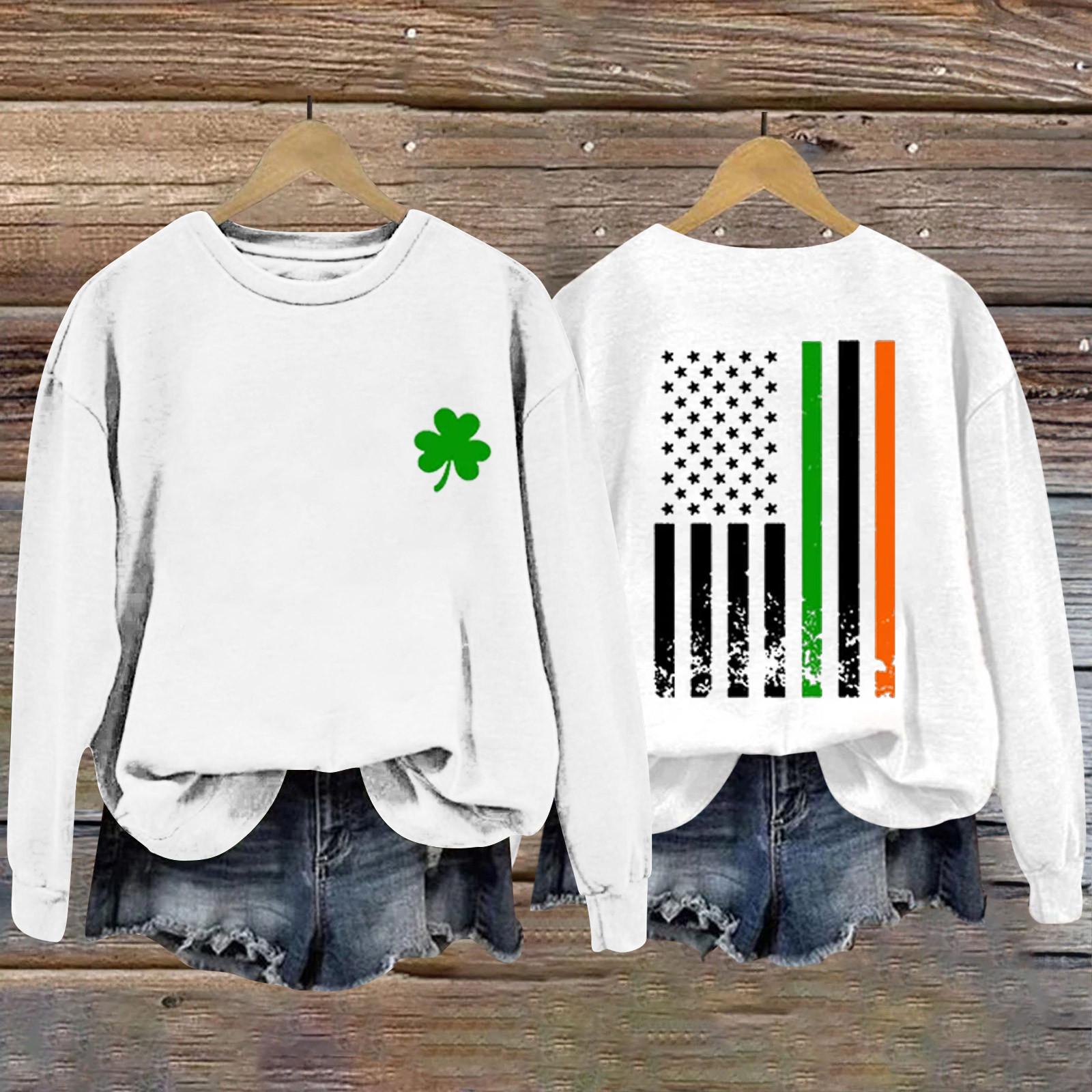 

Жіночі топи з круглим вирізом, бавовняні жіночі повсякденні модні пуловери з довгим рукавом і круглим вирізом XL білий