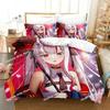 Set Biancheria da Letto Anime Nakiri Ayame Stampa 3D Copripiumino Set Letto Coperta Federa Piumone king Queen Size Ragazzi Adulto