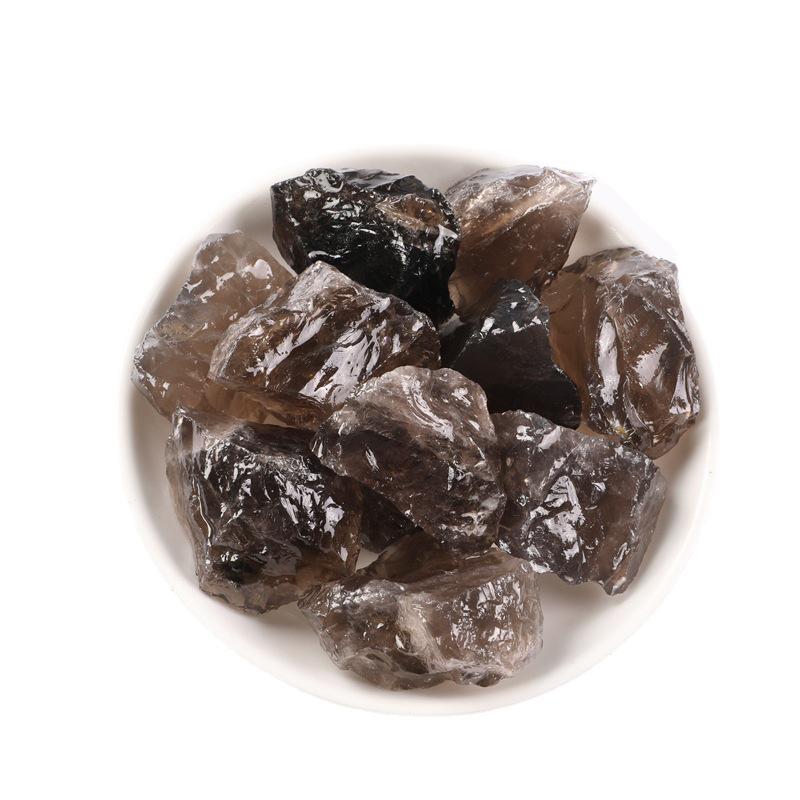 Raw Smoky Quartz Diffuser Crystal Stone Incense Holder Ornament