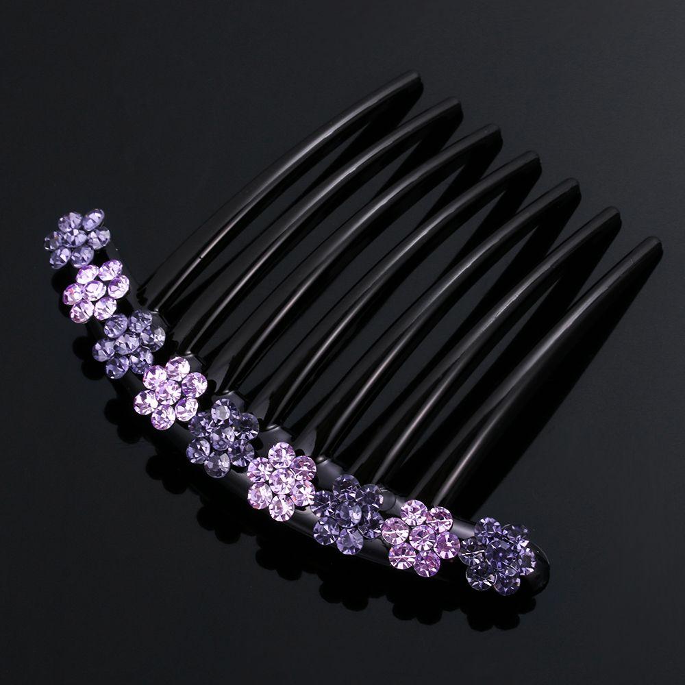 Fold Wrap Teeth Hair Clip Bridal Headpieces Hairpins Rhinestone Hair Combs Crystal Hair Bun Maker