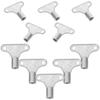 10pcs Radiator Accessories 5x5mm Square Water Key Shut Off Tool Bleeding Valve Cap Wrench Heater Plumbing Universal Exhaust