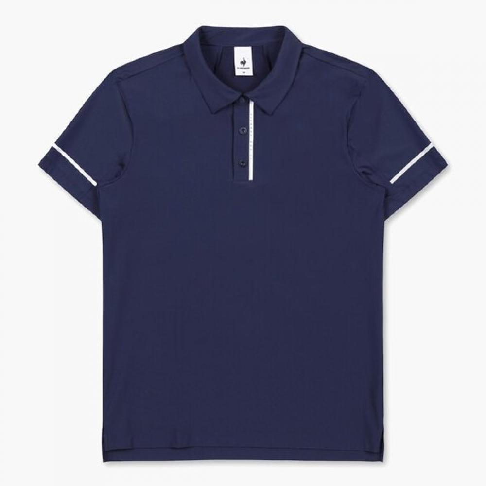 Le Coq SporTif Aga Uni TricoT Polo Collar T shirT Lnv   qp223gTs45 LNV navy/85 female S