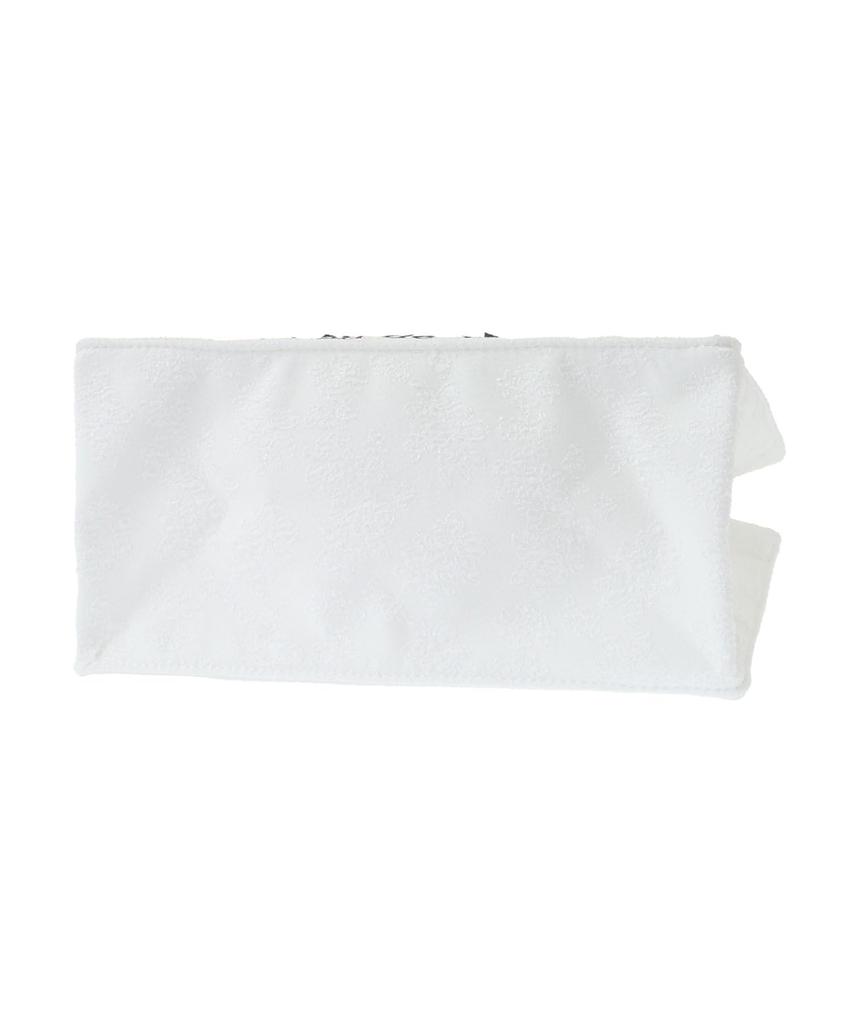 Maison de FLEUR Line Ribbon Jacquard Square Tote Bag, Weiß, F Tote Bag, 08000481500