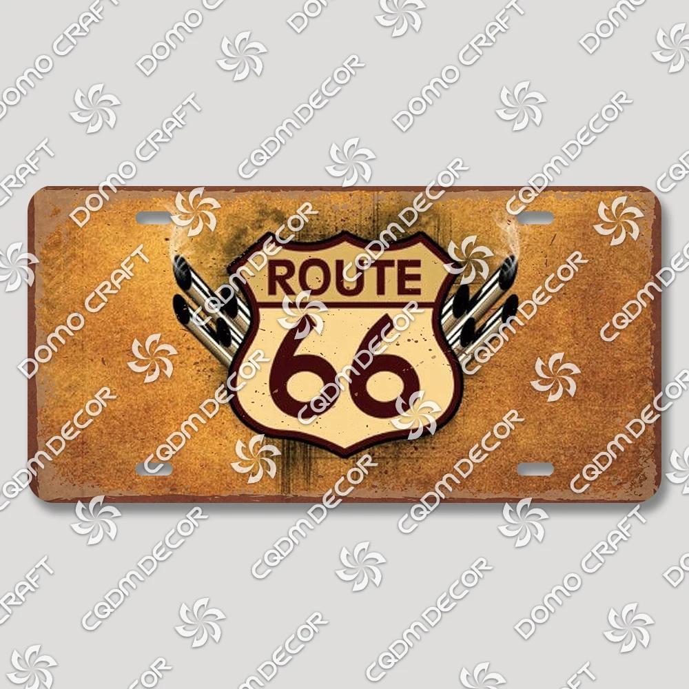 Vintage US Route  Tin Sign Metal Wall Art Decor  Retro Car Poster Plaque for Garage Motel Bar Club Gas Station  Perfect Home Dec