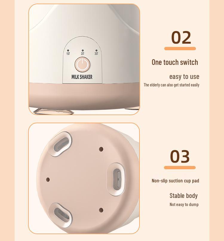 Portable Three-Speed Automatic Milk Shaker with Timer and Insulation