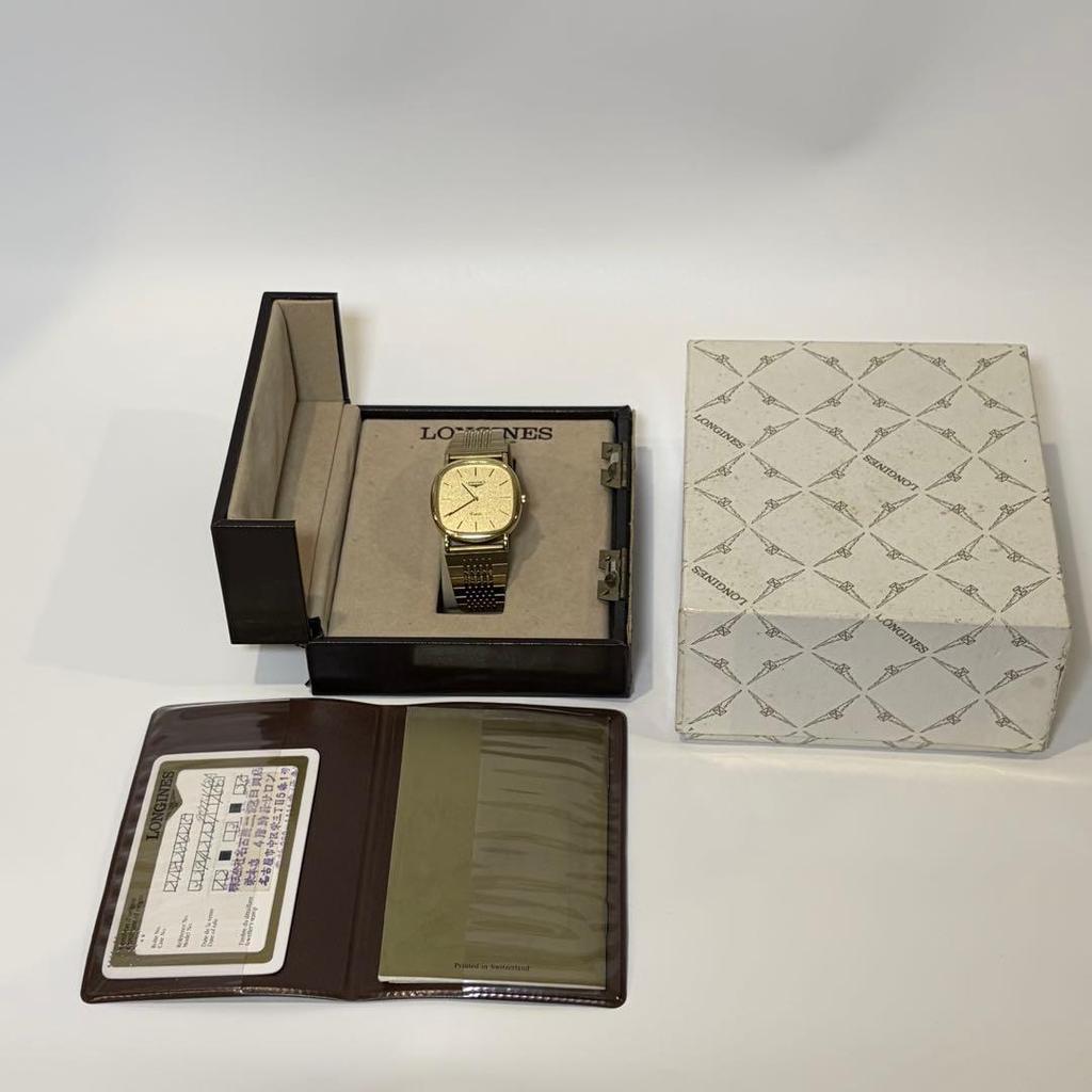Used New battery LONGINES quartz watch gold operation