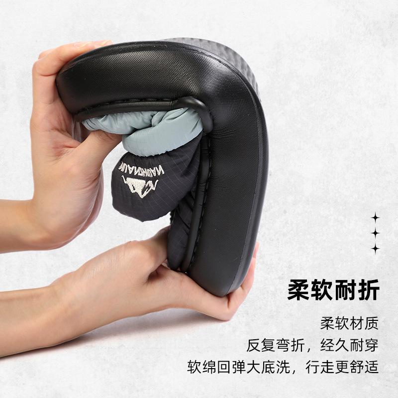 Waterproof down cloth cotton slippers winter indoor home thick bottom non-slip couple household winter cotton tow