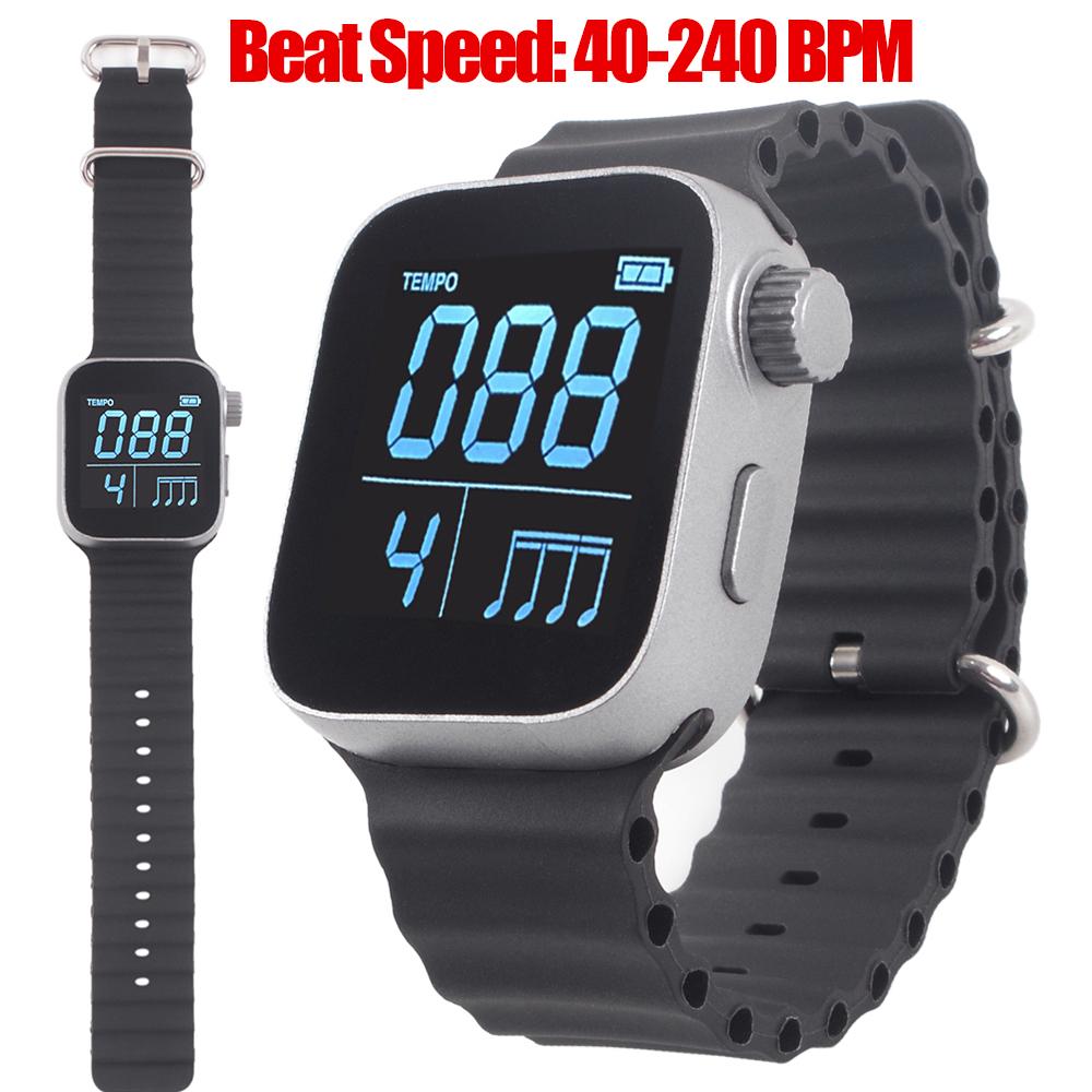 Smart Wearable Metronome & Watch Metronome for Guitar Piano Drum Ukulele Violin Saxophone Music Instruments Metronome for Sports