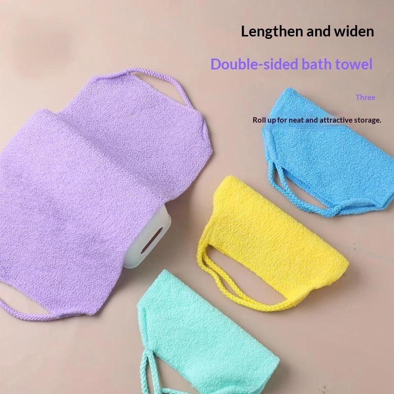 Stretchable Bath Back Scrub Strap Exfoliating Body Scrub Towel Deep Clean For Household Bathroom Shower Body Cleaning Use