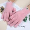 Touch Screen Gloves Autumn and Winter Warm Finger Gloves Thickened Warm Knitted Wool  Korean Student Gloves