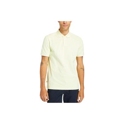 Breathable Short Sleeve Polo Shirt Men Tops Yellow A2EGR-322