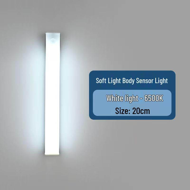 USB Rechargeable LED Motion Sensor Light Strip for Cabinets, Wardrobes, and Aisles