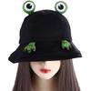 Big Brim Frog Fisherman Hat Breathable Cute Sun Visor Hat Fashion Women Bucket Hat  Leisure Wear