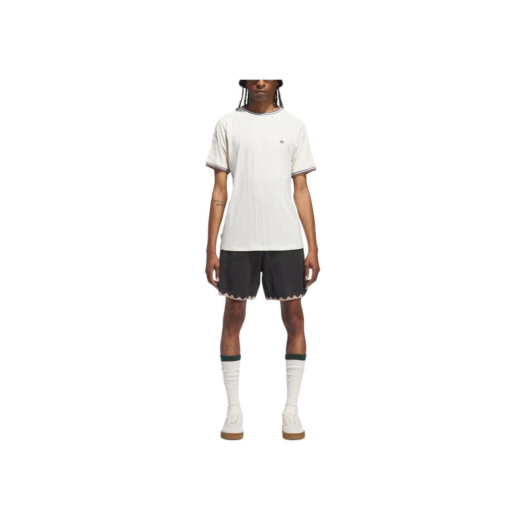 adidas Originals X CLOT Collaboration Gender Neutral Crochet Shorts By Edison Chen Unisex Shorts Carbon-Black JP1600