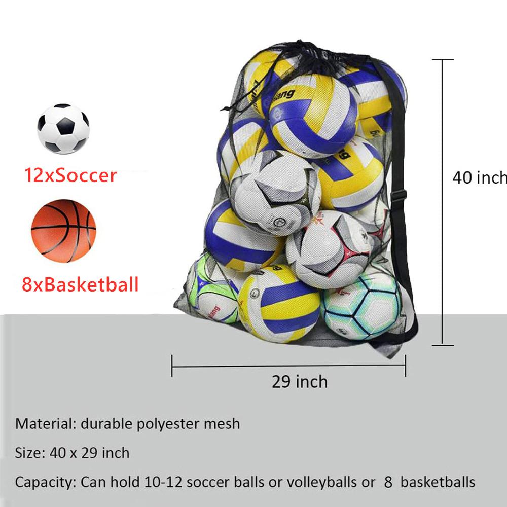 Bag Drawstring Thickened Basketball Storage Bag Sports Ball Bag Large Capacity Mesh Ball Bag