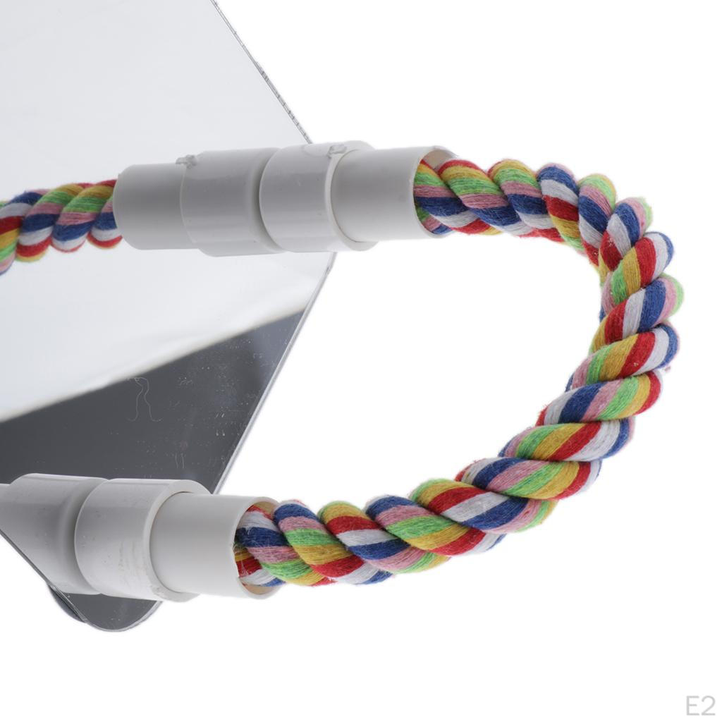 1 espejo para pájaros con soporte para percha, proporciona a tu mascota un aspecto físico y