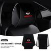 Car Headrest Cover Seat Head Pillow Neck Headrest Cover Car Stying for Nissan X-trail Qashqai Note Juke Sentra Patrol Navara Mic