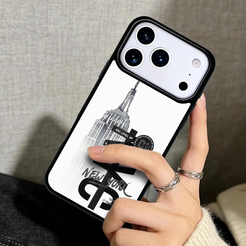 Hülle Case für iPhone 17 Air 16 Pro Max 15 Plus 11 13 Mini 14 12 Rückseite Handyhülle New York City weich